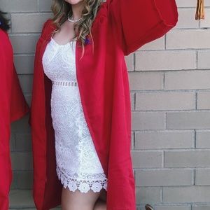 forever 21 size L white dress